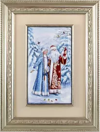 Gift set "New Year's stories" with a book and a panel, blue